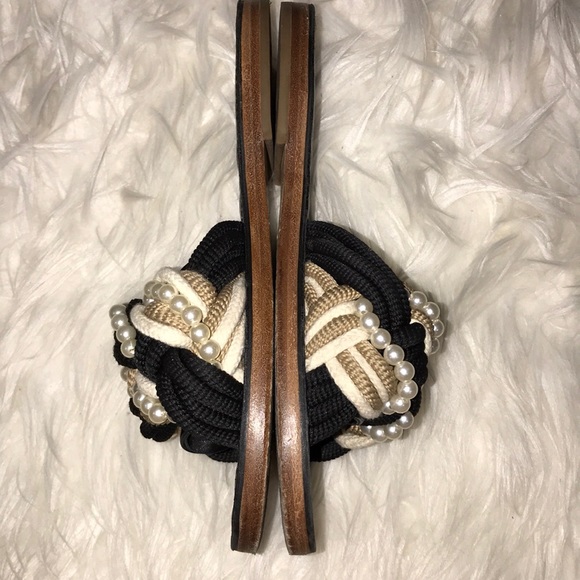 Chanel Cuba Pearl Slides/Sandals Sz 38 - Picture 5 of 8